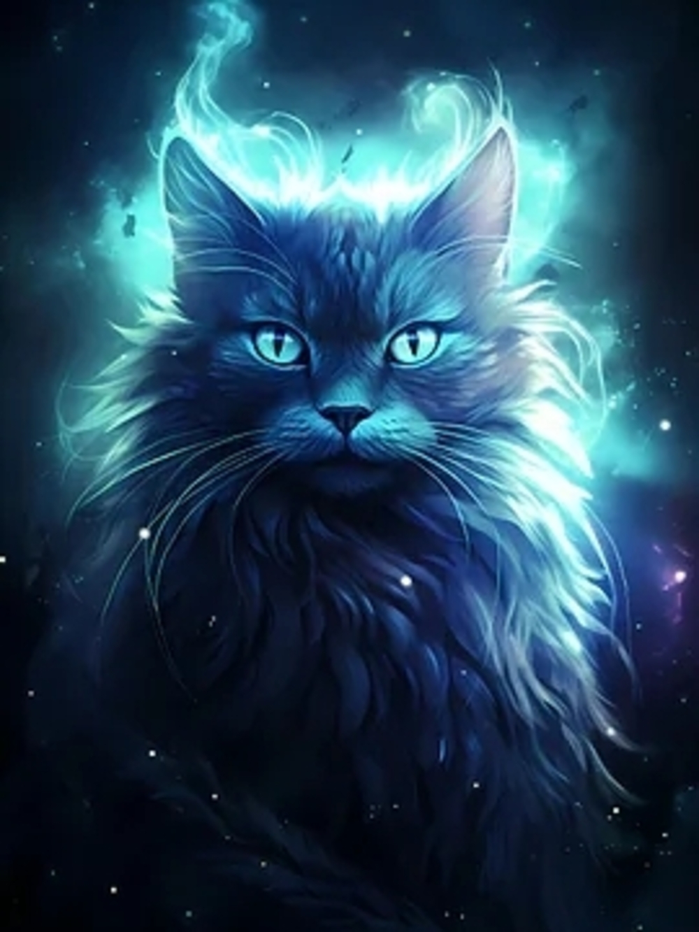 Custom Fridge Magnet Mystical Cat Home Kitchen Decor